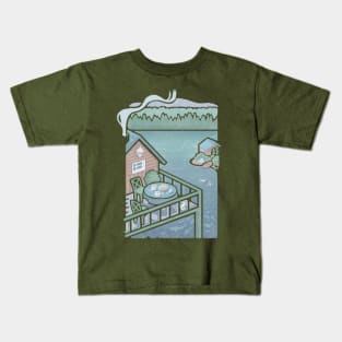 Breakfast on a Lake Kids T-Shirt